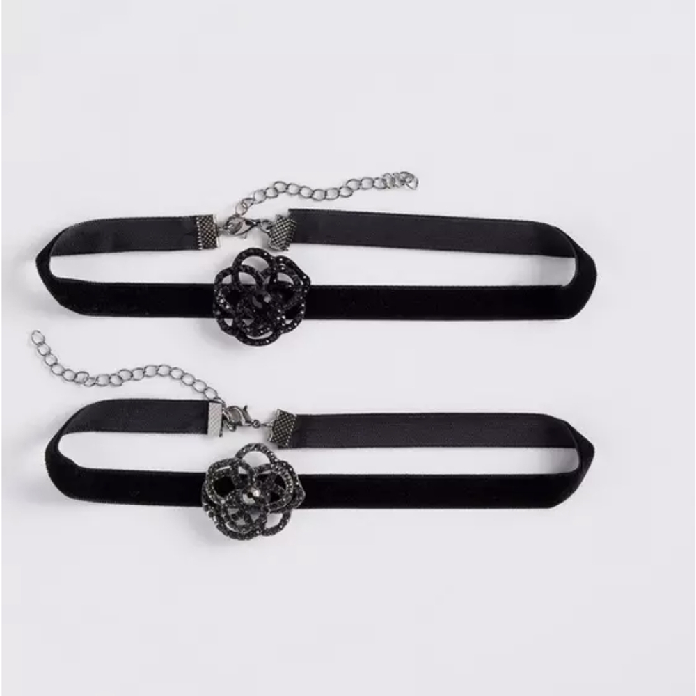 TORRID Pave Rosette Choker Set